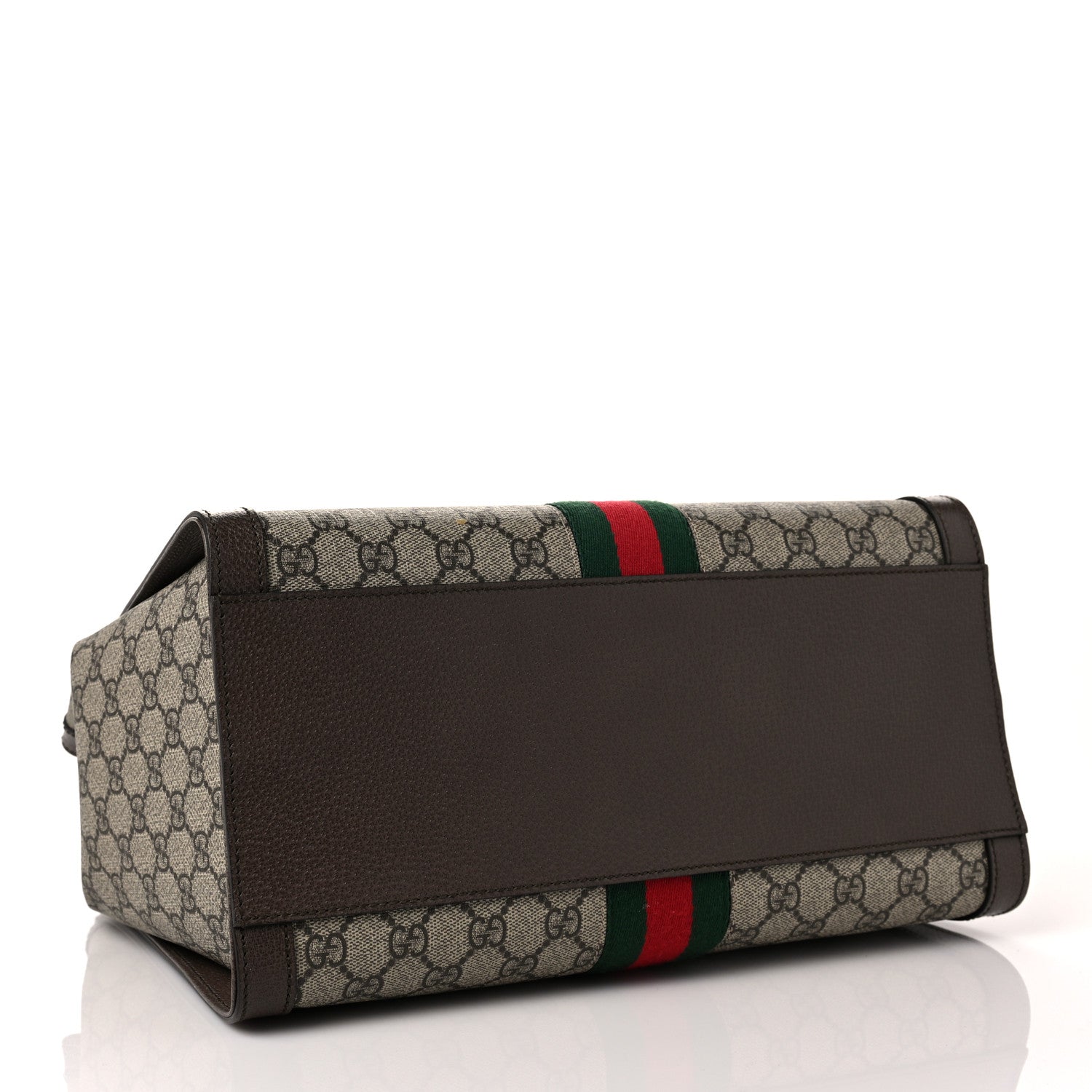 Gucci GG Supreme Monogram Web Medium Ophidia Tote Bag Brown 3 of 7
