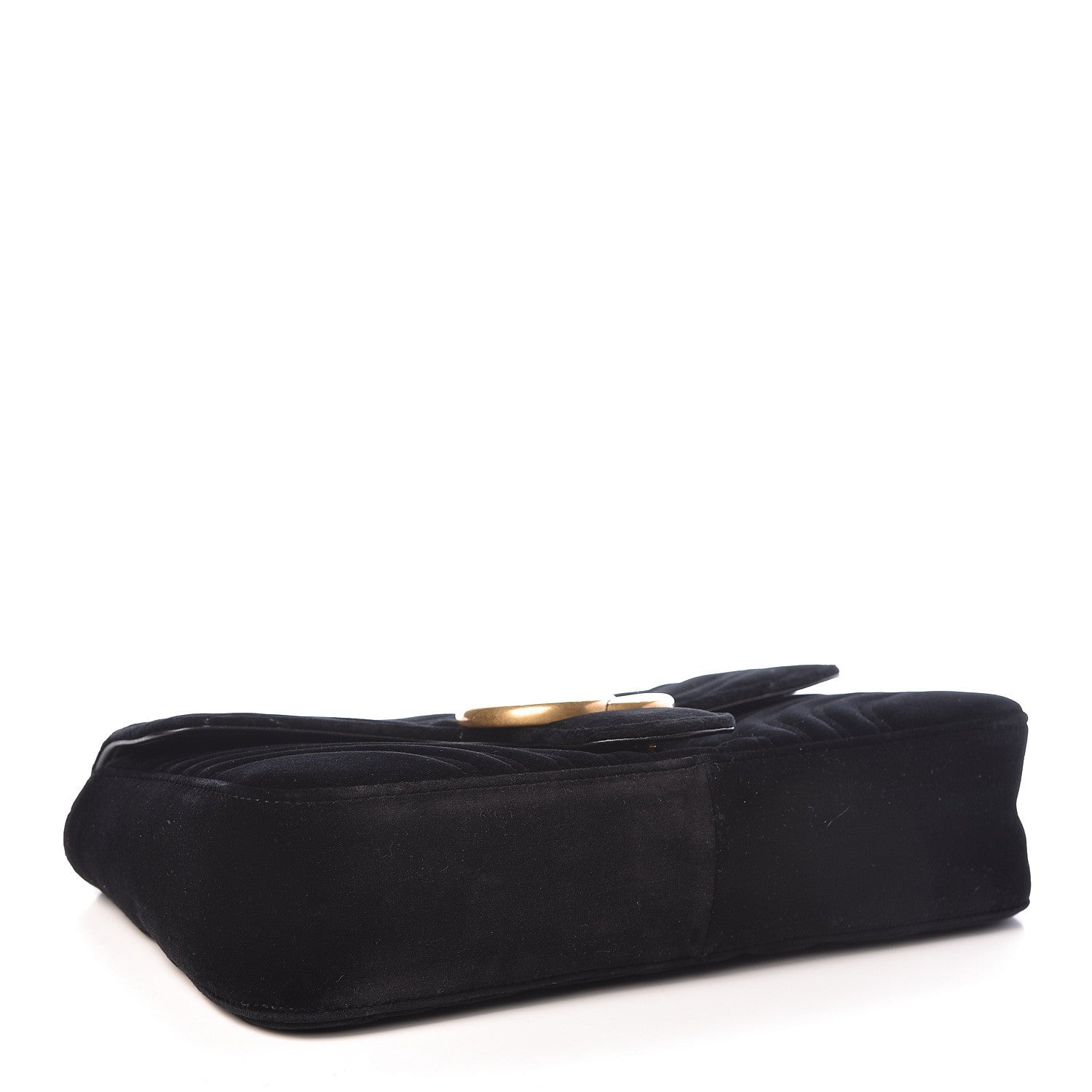 Gucci Velvet Matelasse Medium GG Marmont Shoulder Bag Black 4 of 10