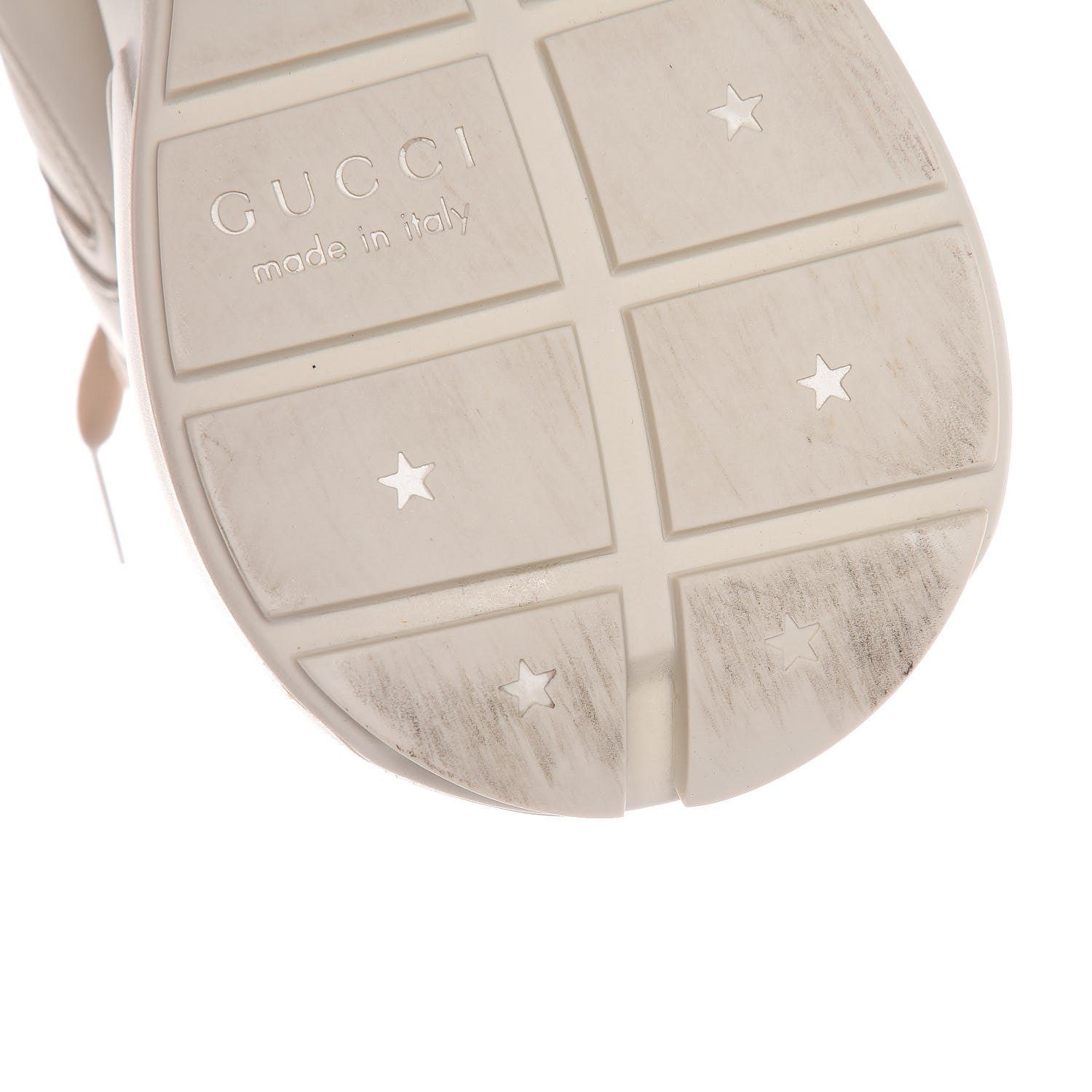 Gucci Calfskin Logo Mens Rhyton Sneakers 6 Ivory 9 of 10