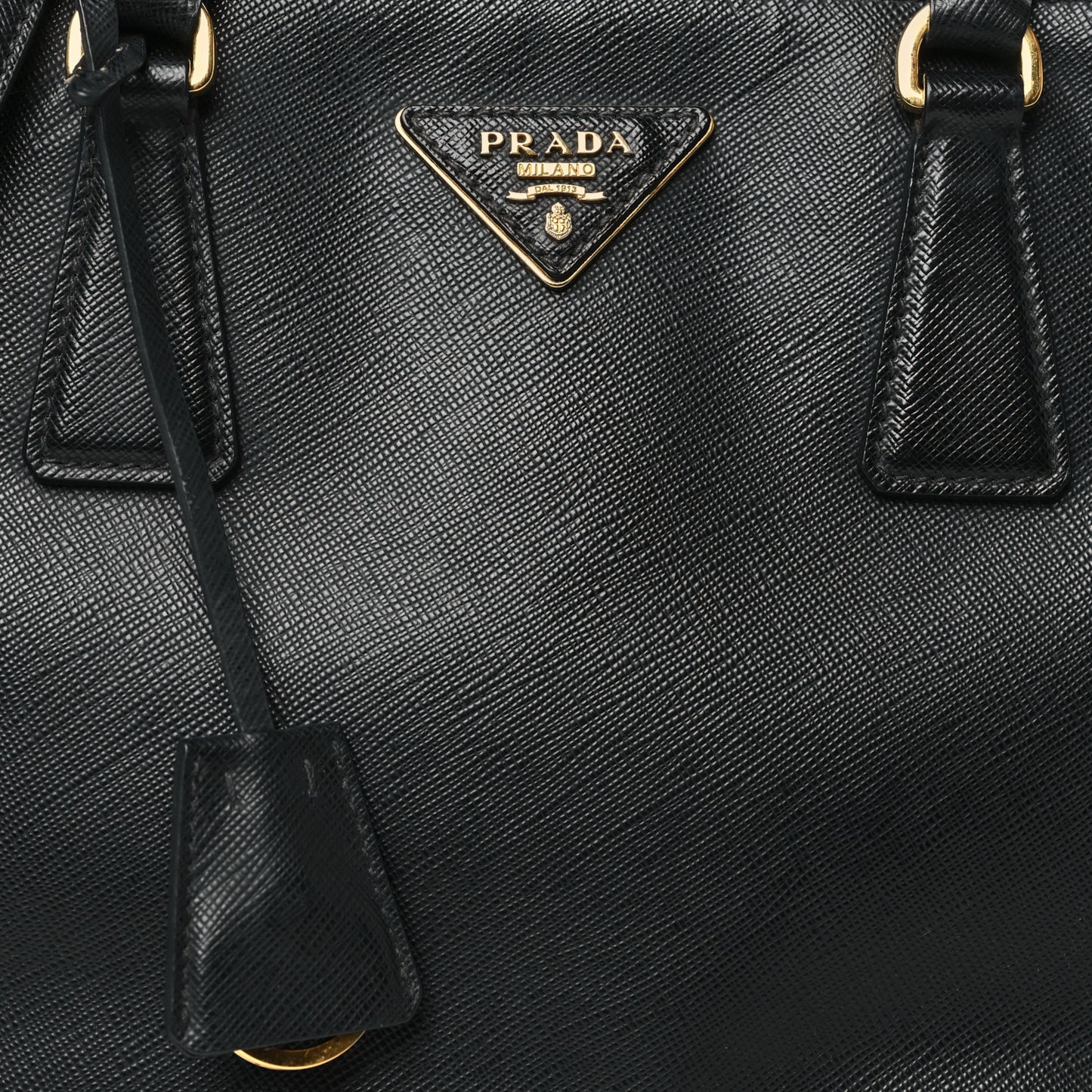 Saffiano Small Galleria Double Zip Tote Black