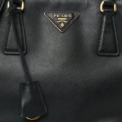 Prada Saffiano Small Galleria Double Zip Tote Black 8 of 15