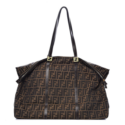 Fendi Zucca Large Zip Tote Tobacco 1 of 9