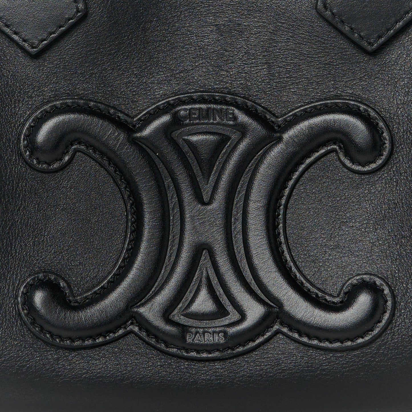 Smooth Calfskin Triomphe Small Boston Bag Black