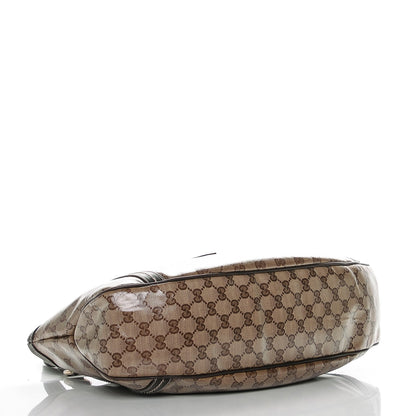 Gucci Crystal Monogram Duchessa Flap Shoulder Bag Dark Brown 4 of 7