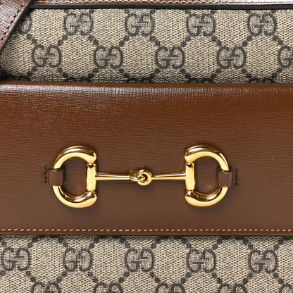 Gucci GG Supreme Monogram Small Horsebit 1955 Shoulder Bag Beige Brown Sugar 8 of 11