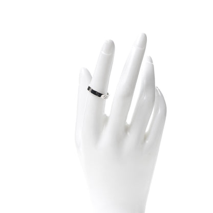 Cartier 18K White Gold 3.5mm LOVE Wedding Band Ring 54 6.75 2 of 4