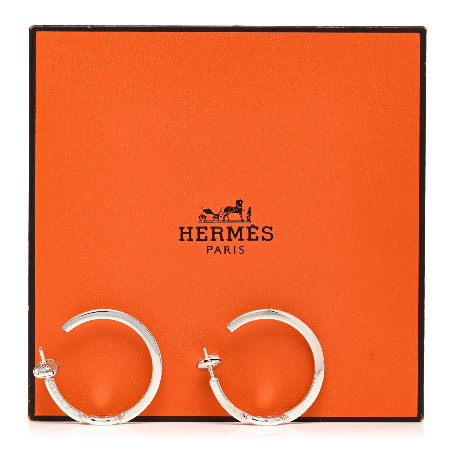 Hermes Sterling Silver Chaine D'Ancre Enchaine Hoop Earrings 5 of 5