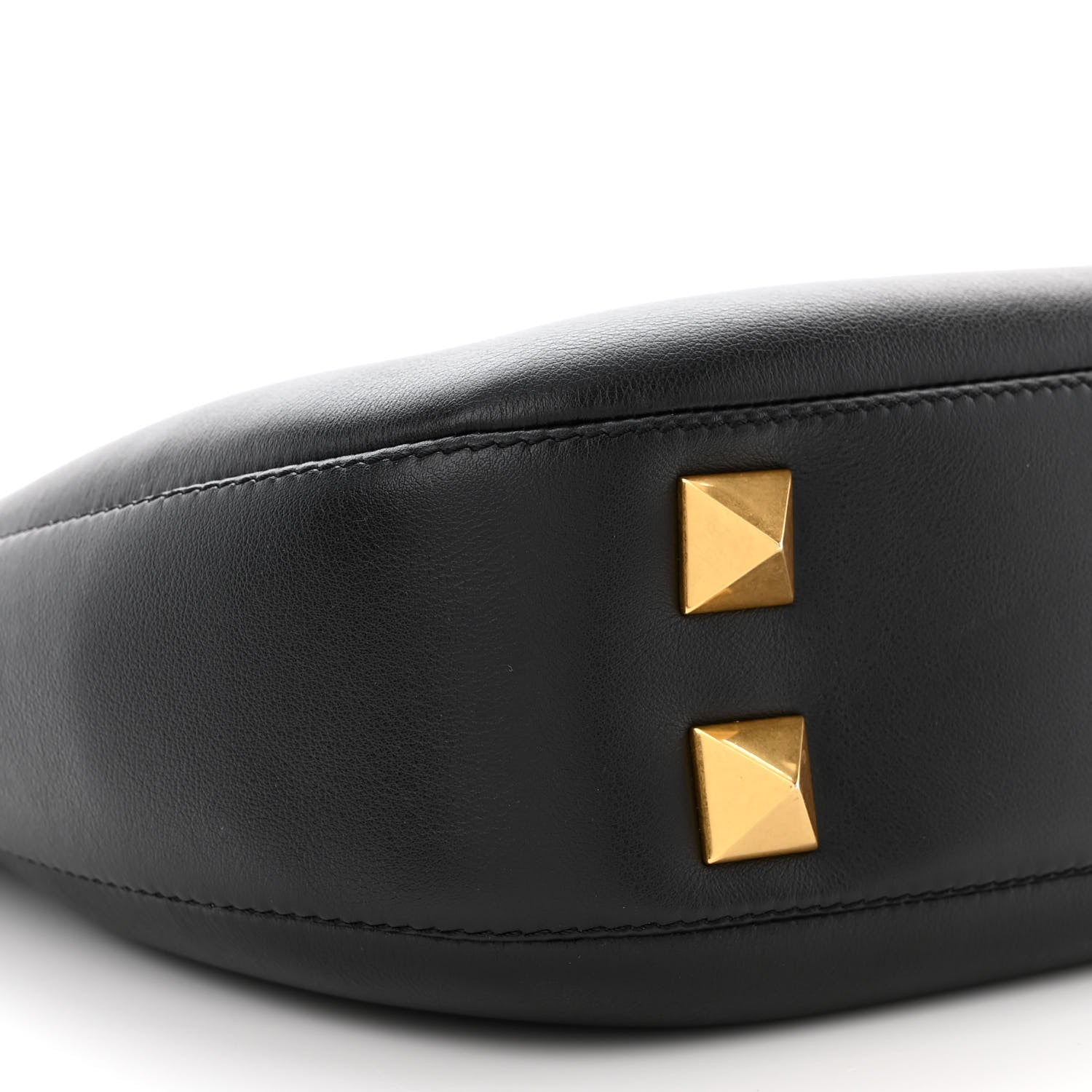 Valentino Garavani Calfskin Stud Sign Zip Hobo Black 8 of 9
