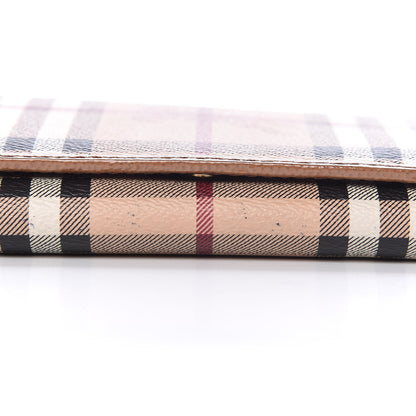 Burberry Patent Haymarket Check Penrose Continental Wallet Light Brown 11 of 13