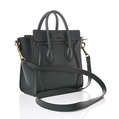 Celine Drummed Calfskin Nano Luggage Amazone 3 of 7