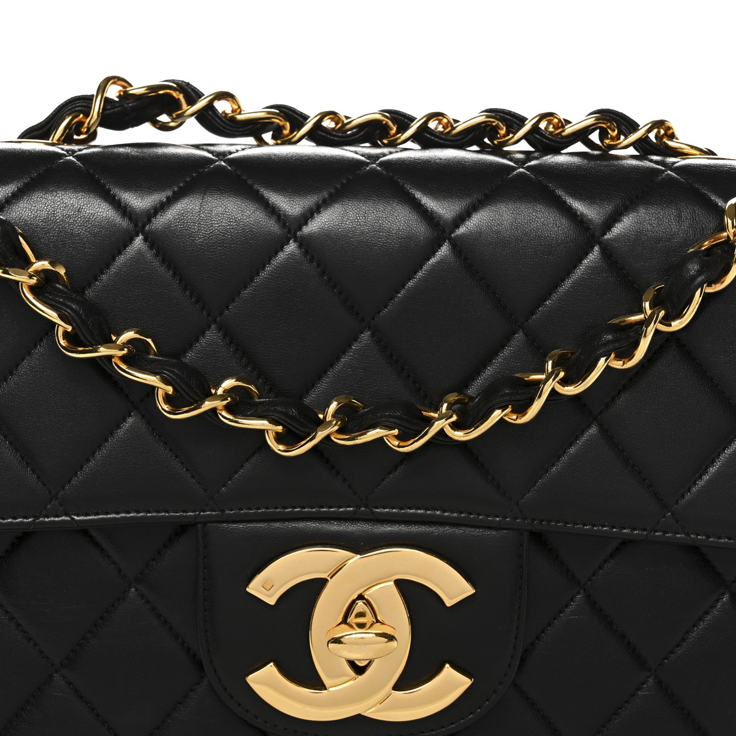 Chanel Lambskin Quilted Jumbo Single Flap Black 1869488 – FASHIONPHILE
