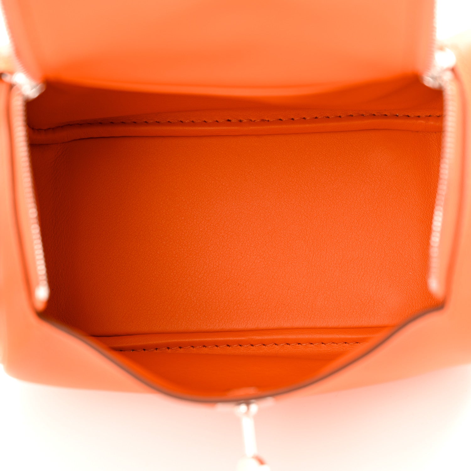 Hermes Matte Alligator Swift Mini Touch Lindy 20 Orange 5 of 10
