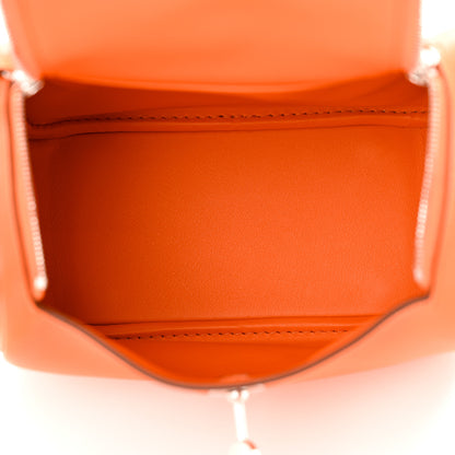 Hermes Matte Alligator Swift Mini Touch Lindy 20 Orange 5 of 10