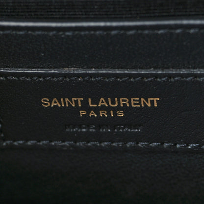 Saint Laurent Grain De Poudre Medium Classic Monogram Kate Satchel Black 6 of 9