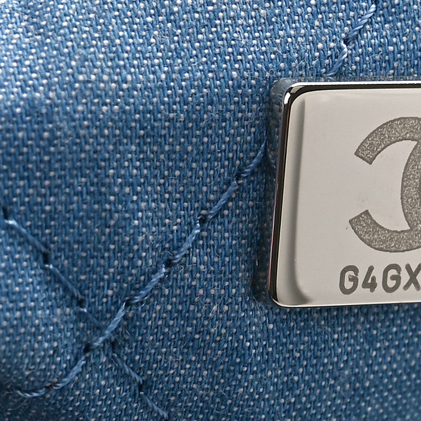 Denim Sequin Chanel 22 Blue