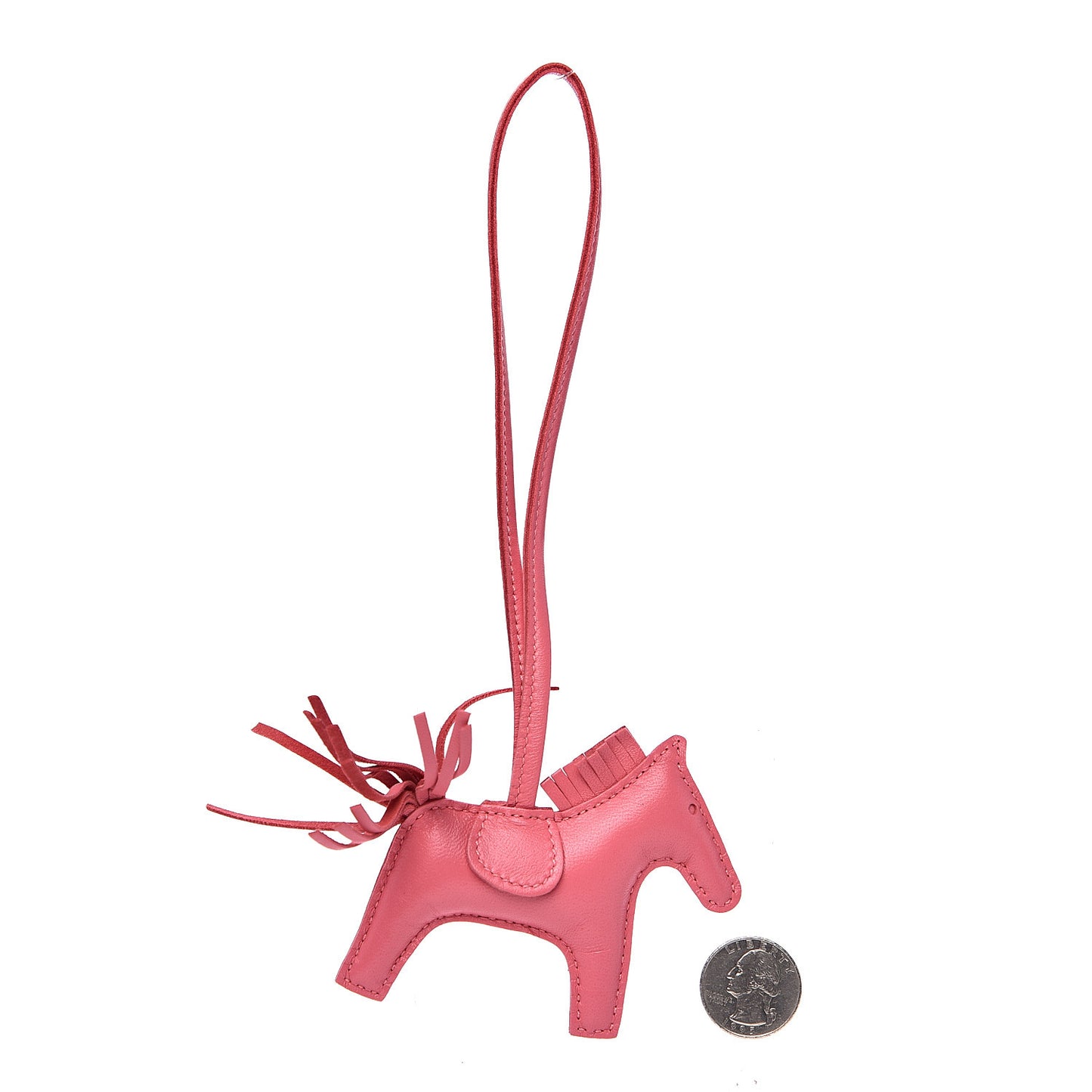 Milo Lambskin Grigri Rodeo Horse Bag Charm PM Rose Azalee
