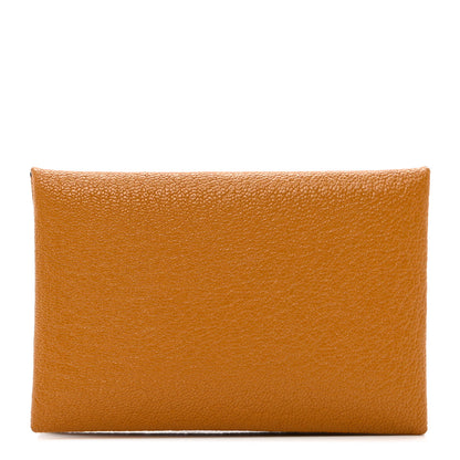 Hermes Chevre Mysore Verso Calvi Card Case Caramel Rose Sakura 1 of 6