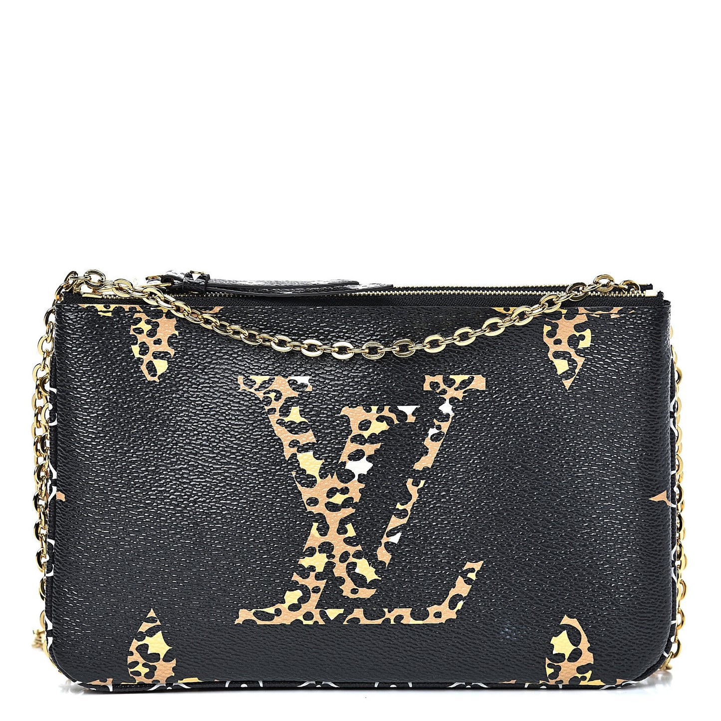 Monogram Giant Jungle Pochette Double Zip Black