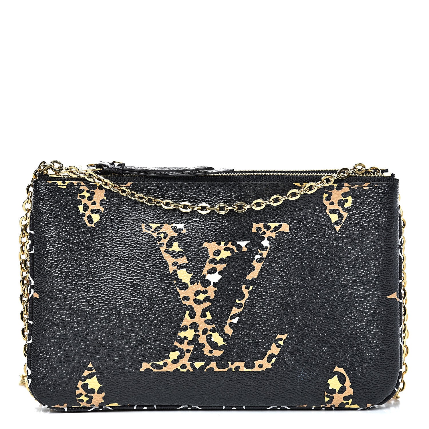 Louis Vuitton Monogram Giant Jungle Pochette Double Zip Black 1 of 12