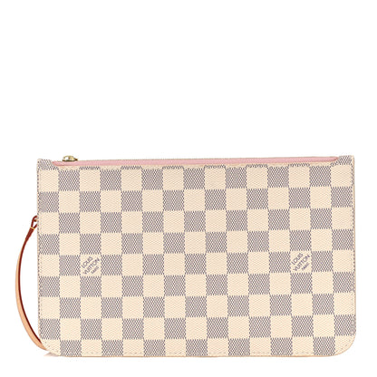 Louis Vuitton Damier Azur Neverfull MM GM Pochette Rose Ballerine 1 of 6