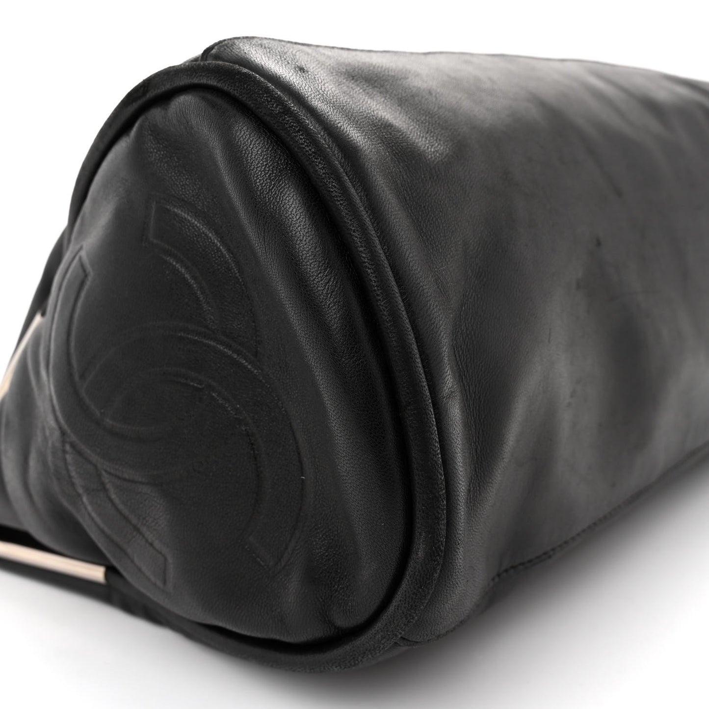 Lambskin Large Ultimate Soft Tote Black