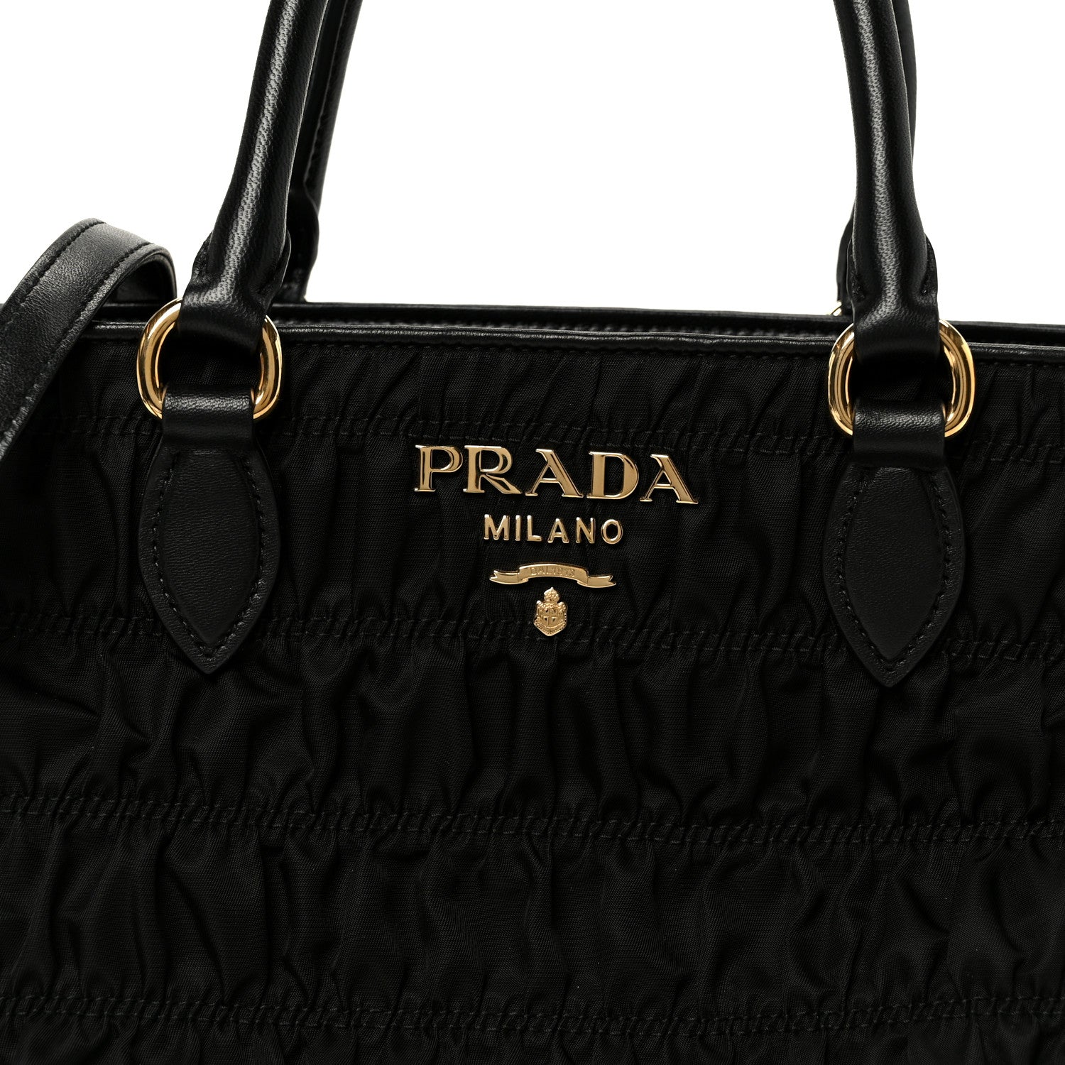 Prada Tessuto Nylon Gaufre Small Tote Black 9 of 11