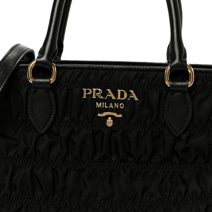 Prada Tessuto Nylon Gaufre Small Tote Black 9 of 11