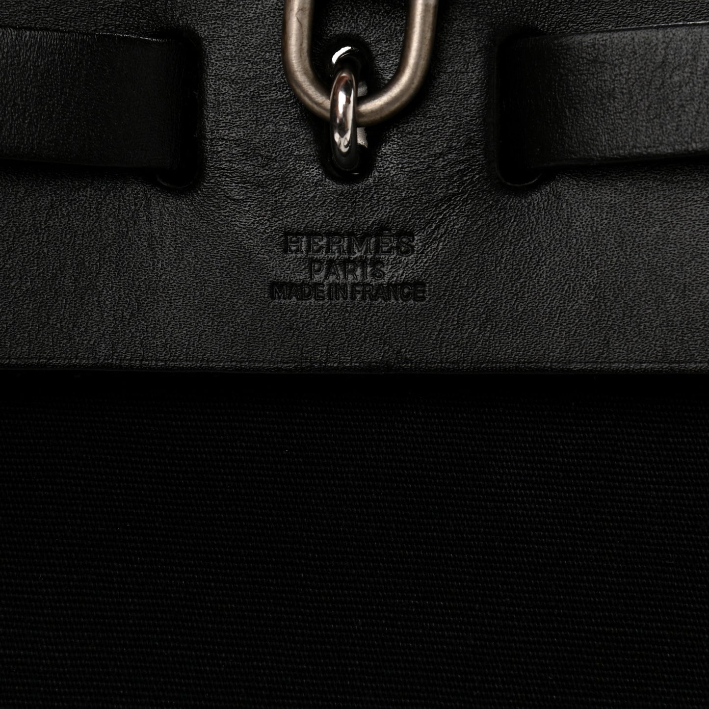 Toile Vache Calfskin Herbag 30 PM Backpack Black