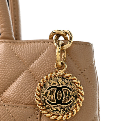 Chanel Caviar Quilted Medallion Tote Beige 11 of 12