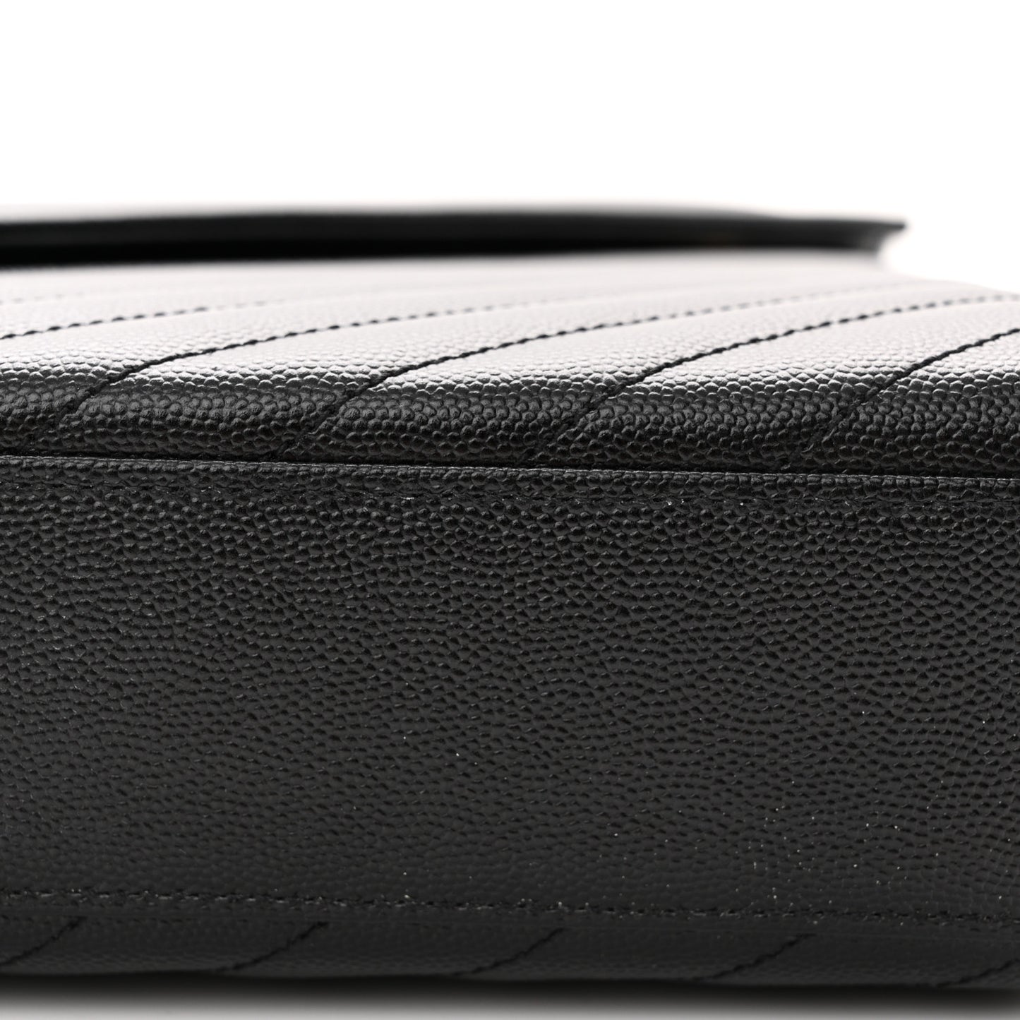 Grain De Poudre Matelasse Chevron Large Monogram Satchel Black