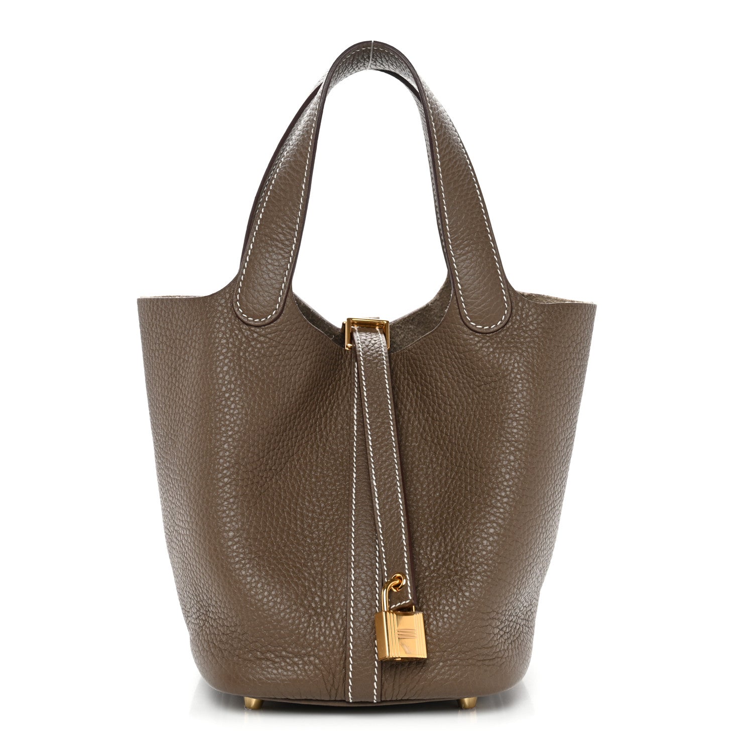 Hermes Taurillon Clemence Picotin Lock 18 PM Etoupe 1 of 11