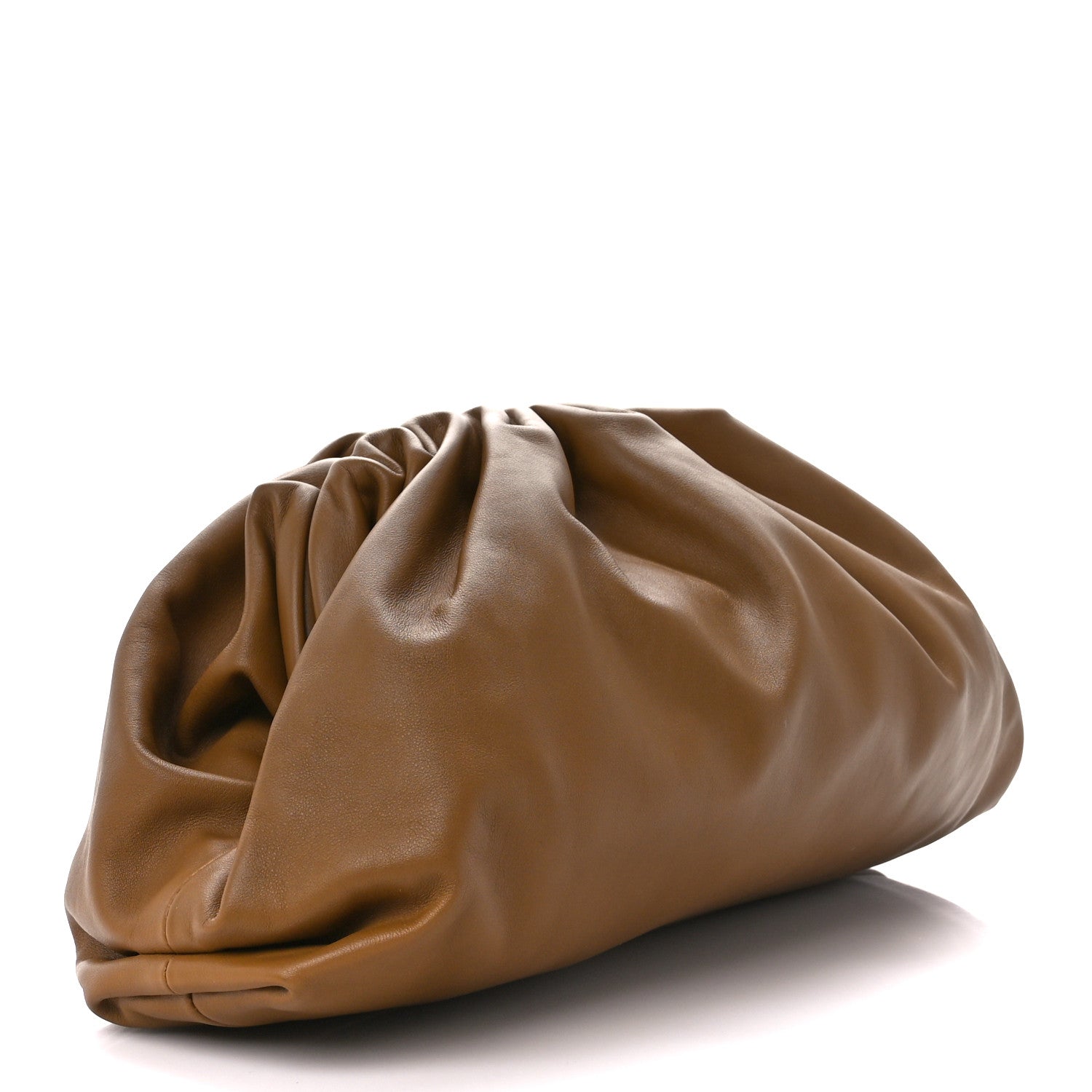 Bottega Veneta Smooth Butter Calf The Pouch Oversized Clutch Teak 3 of 11