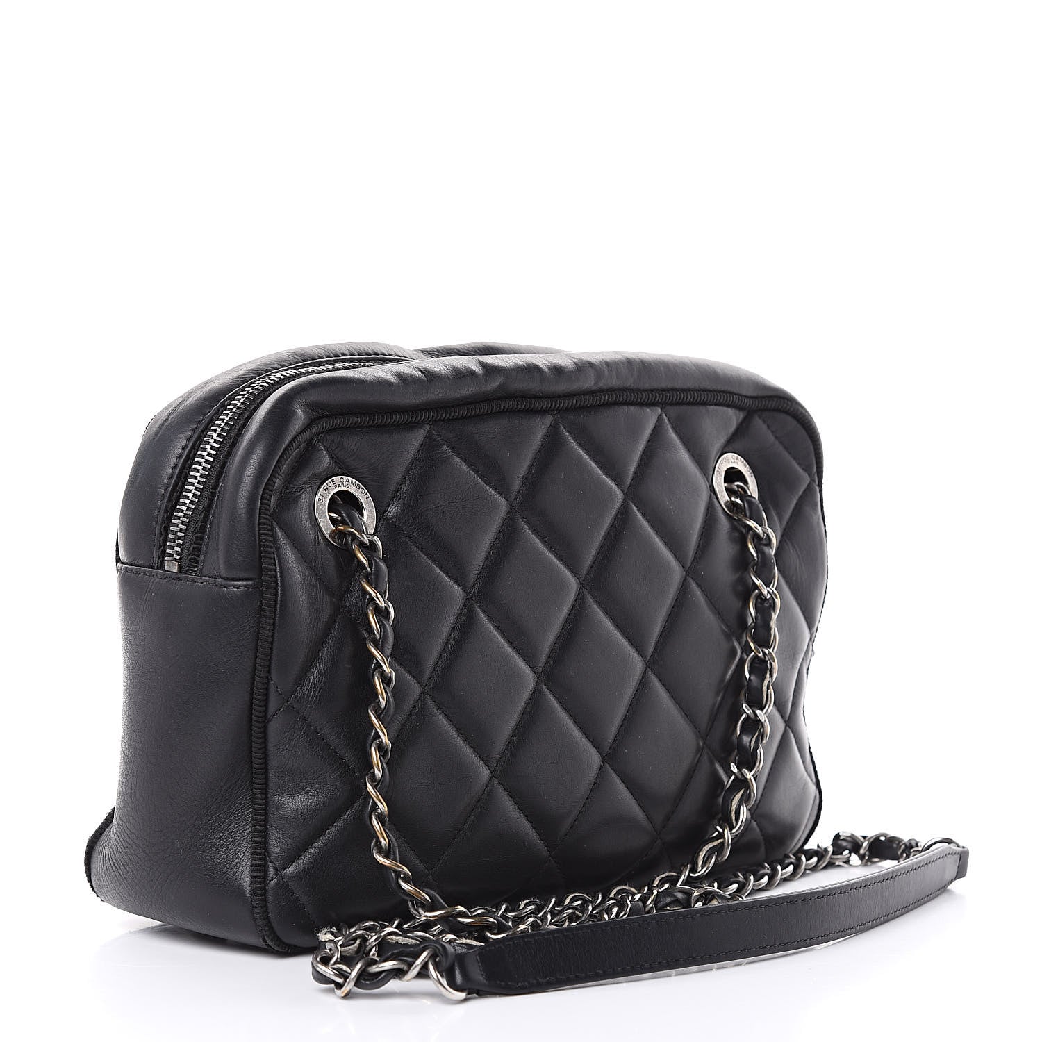 Chanel Calfskin Quilted Small Ballerine Camera Case Black 3 of 19
