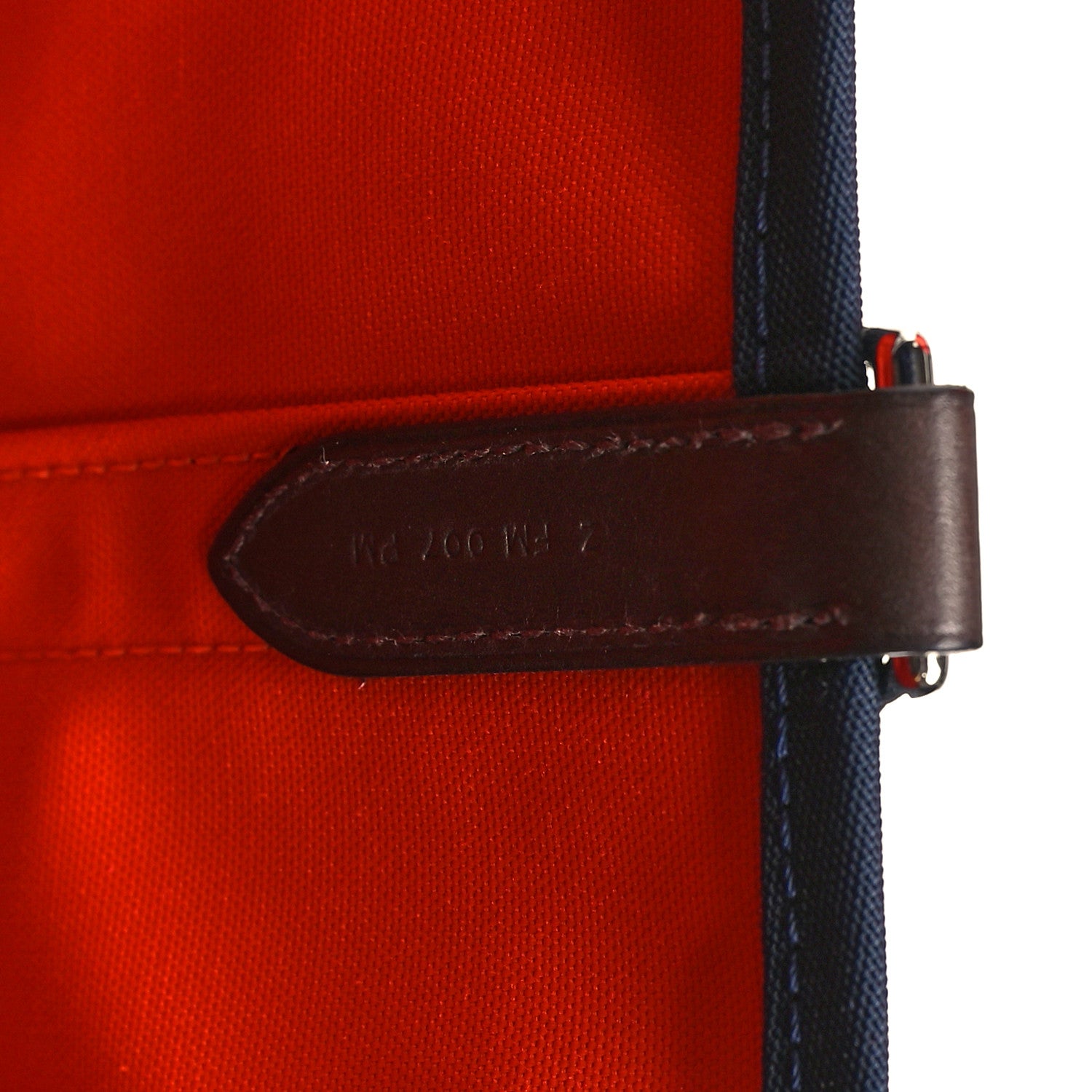 Hermes Toile Sac De Pansage Groom Bleu Navy Feu 8 of 10