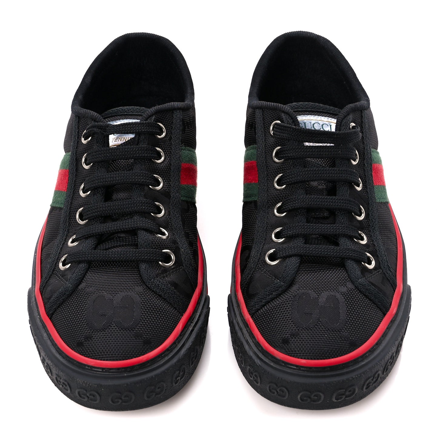 Econyl Nylon Web Monogram Off The Grid Womens 1977 Tennis Sneakers 37.5 Black