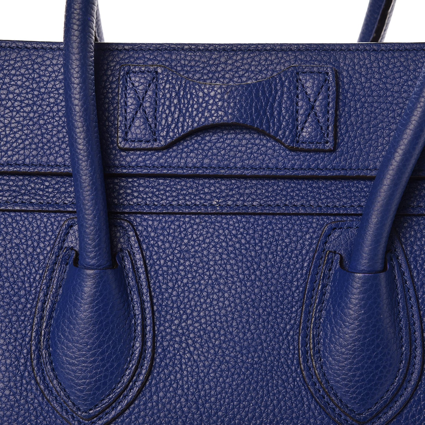 Drummed Calfskin Micro Luggage Indigo