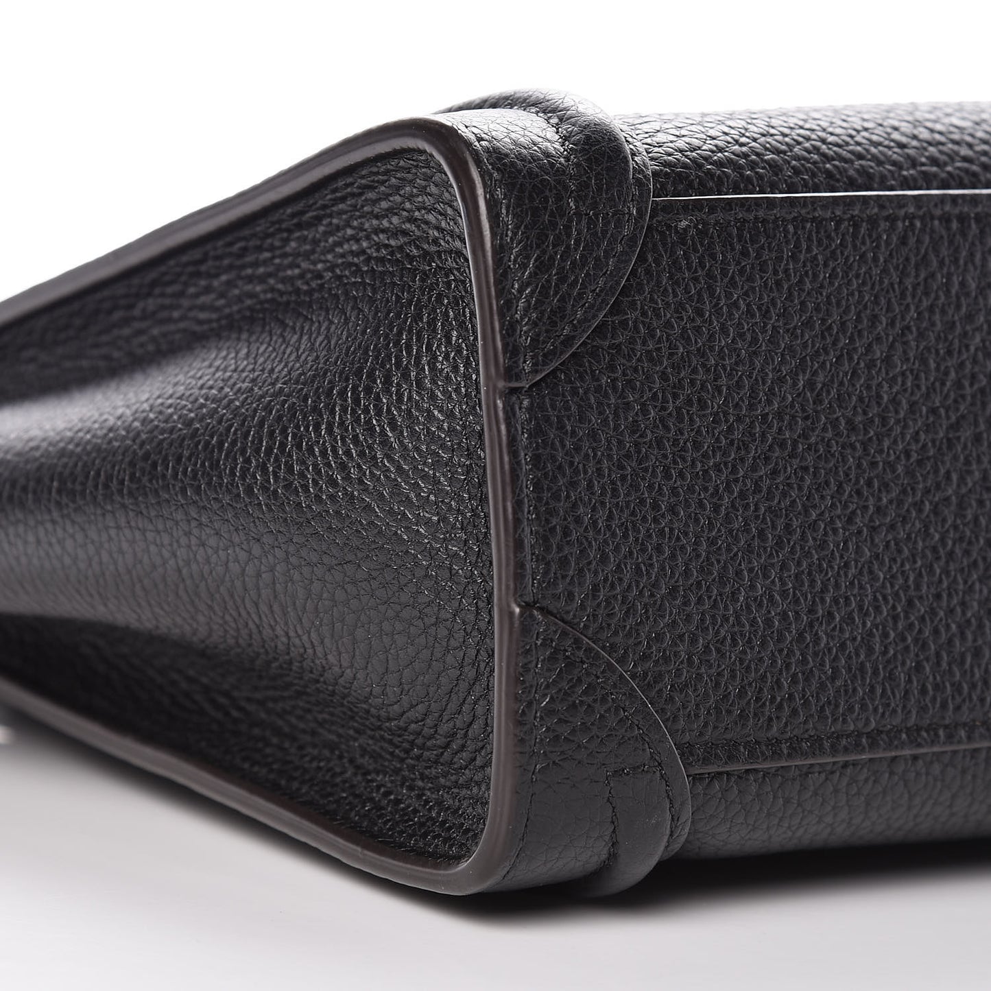 Drummed Calfskin Nano Luggage Black