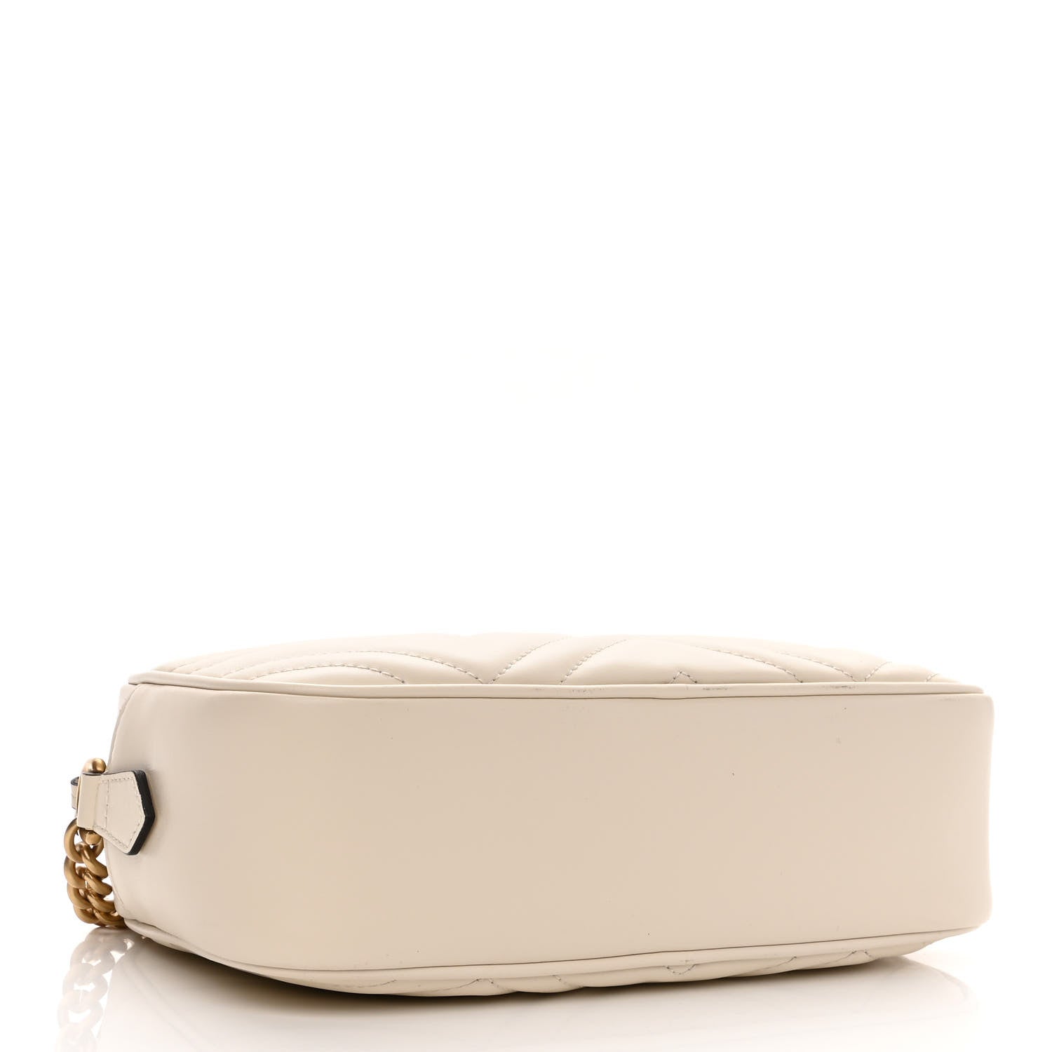 Gucci Calfskin Matelasse Small GG Marmont Chain Shoulder Bag White 4 of 10