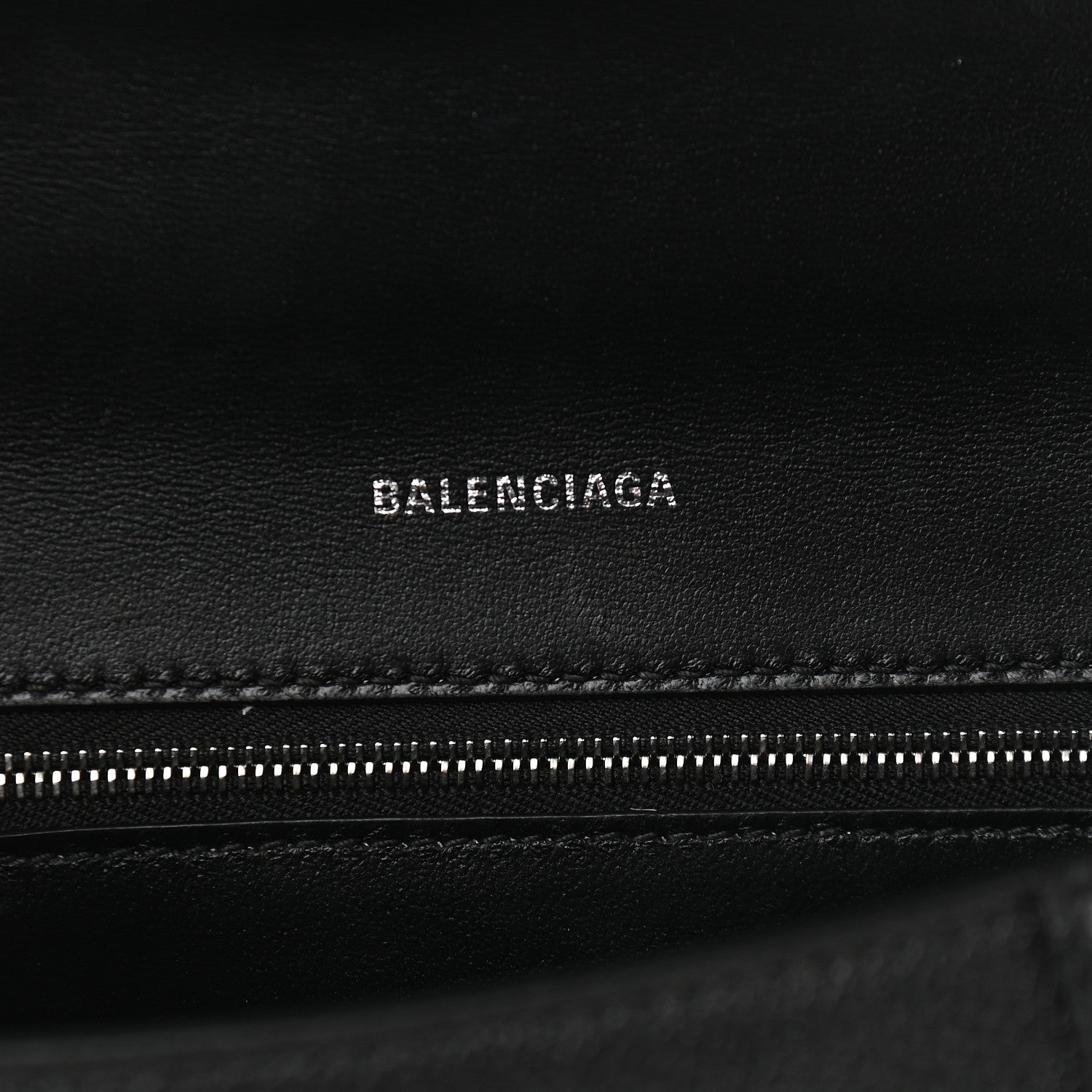 Balenciaga Grained Calfskin Small Hourglass Top Handle Bag Black 6 of 9