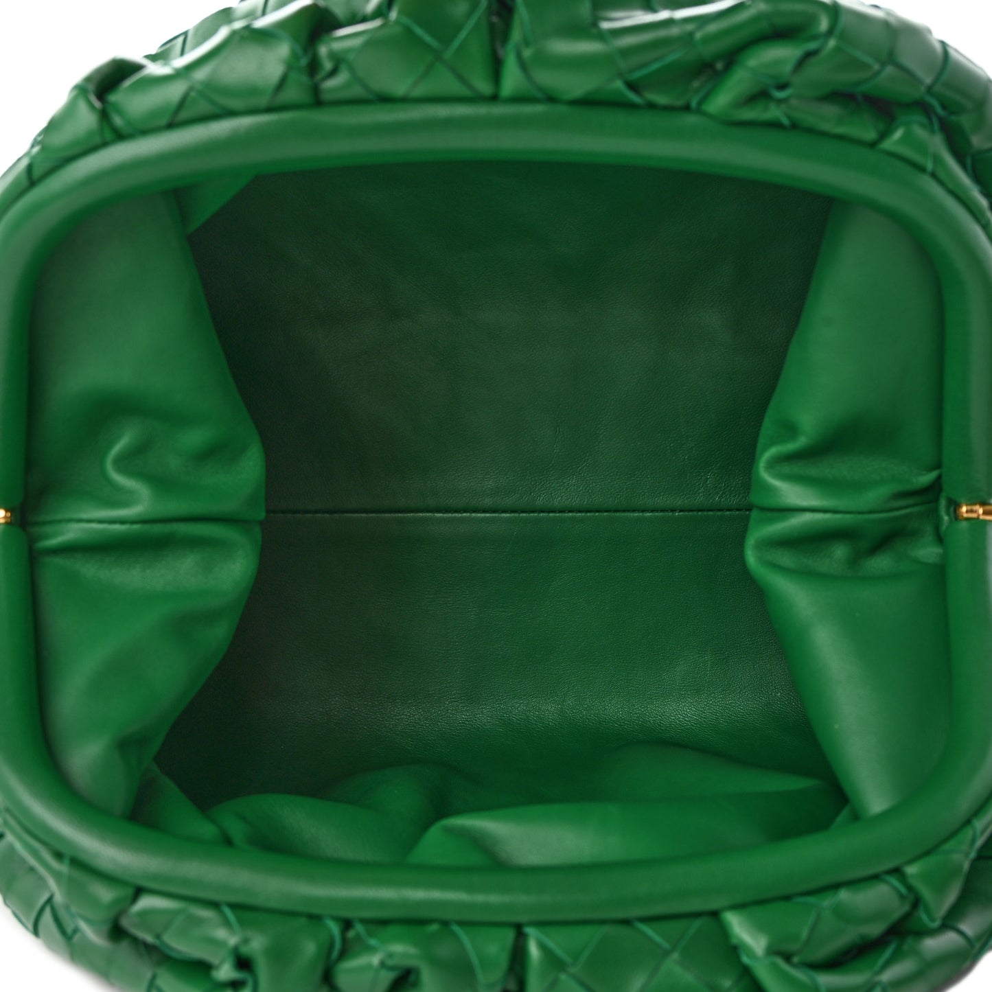 Nappa Maxi Intrecciato The Pouch Oversized Clutch Racing Green
