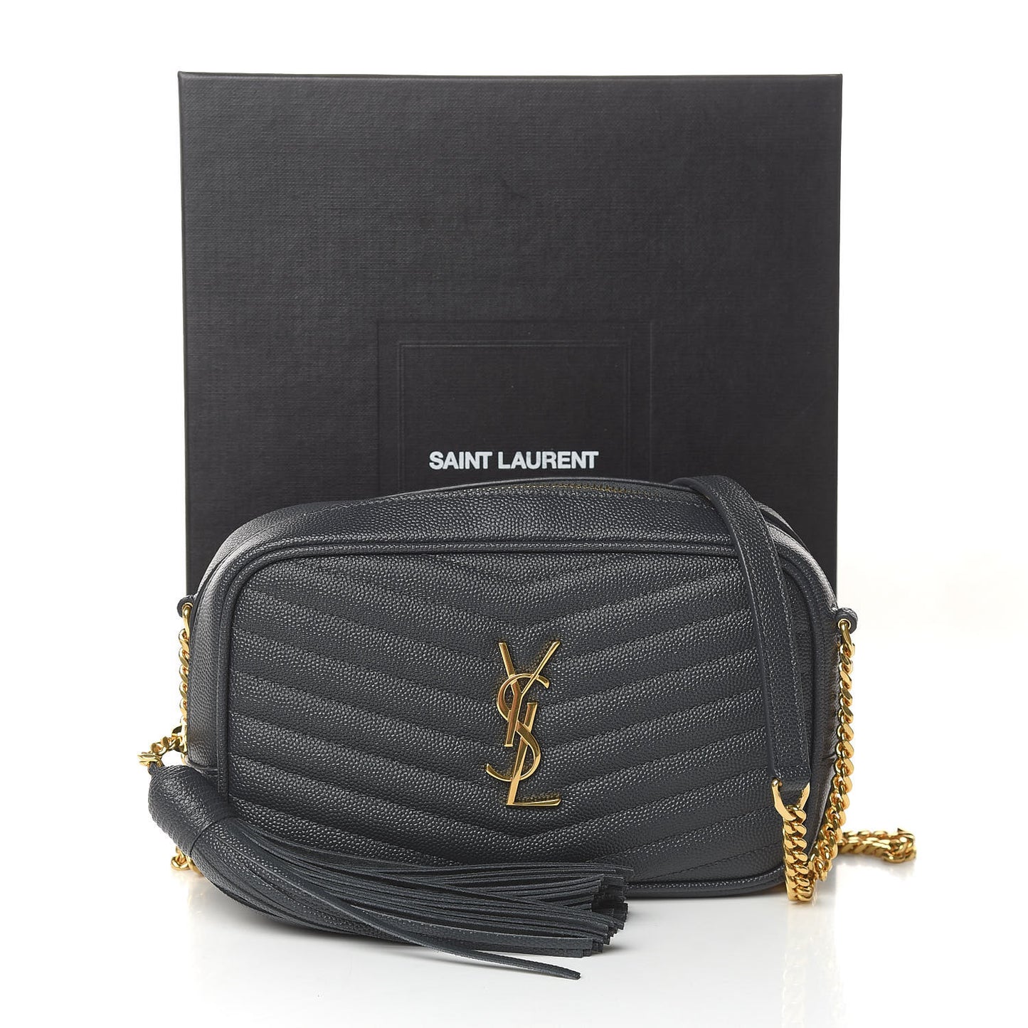 Grain De Poudre Matelasse Monogram Mini Lou Camera Bag Dark Smog