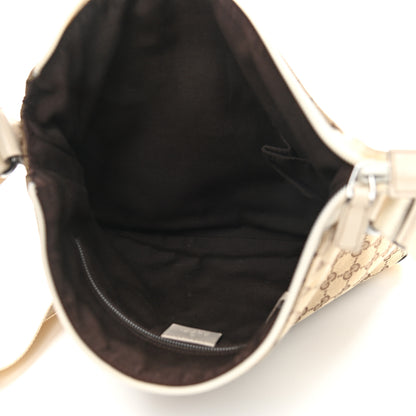 Gucci Monogram Calfskin Perforated Medium Flat Messenger Bag Off White 5 of 9