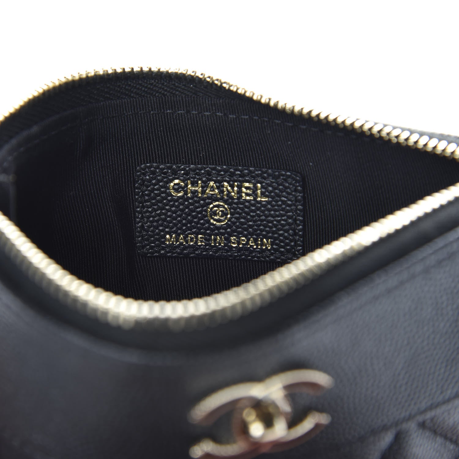 Chanel Caviar Quilted Small Vintage Mademoiselle Cosmetic Case Black 6 of 8