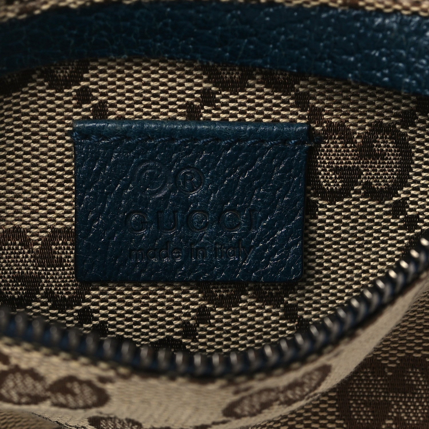 Gucci GG Monogram Web Double Pocket Belt Bag Navy 5 of 6