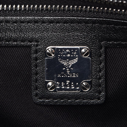 MCM Calfskin Ottomar Monogram Medium Klara Shopper Tote Black 6 of 7