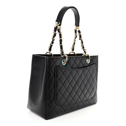 Chanel Caviar Quilted Grand Shopping Tote GST Black 3 of 10