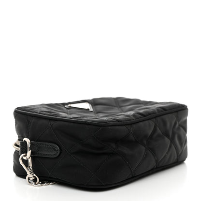 Prada Nylon Tessuto Impuntu Quilted Chain Crossbody Black 4 of 11