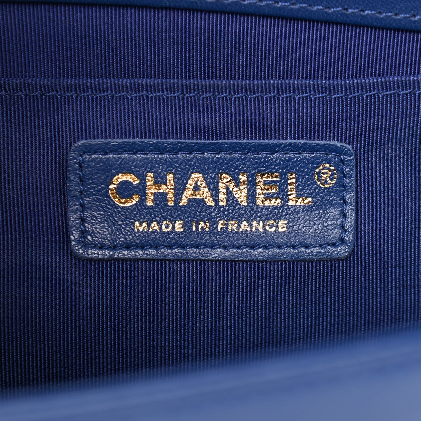 Lambskin Quilted Medium Boy Flap Blue