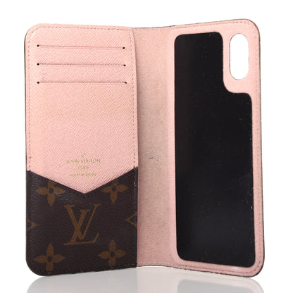 Louis Vuitton Monogram iPhone X Folio Case Rose Ballerine 5 of 7