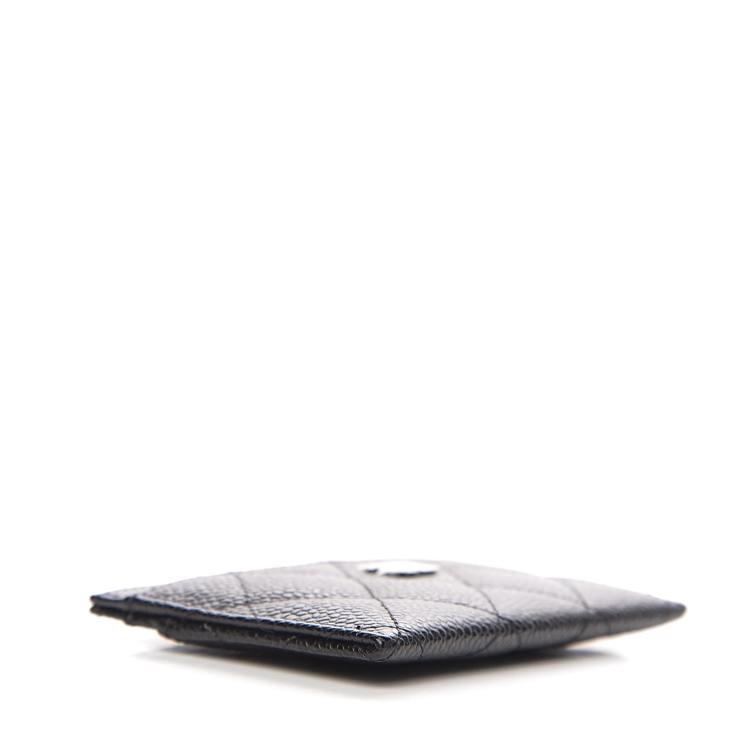 Caviar Quilted Card Holder Black